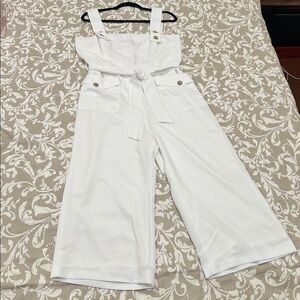 Gianni Bini White Sleeveless Jumpsuit